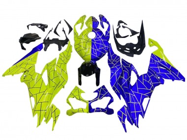 2019-2022 Kawasaki ZX6R Motorcycle Fairings - Blue Yellow UK Manufacturers