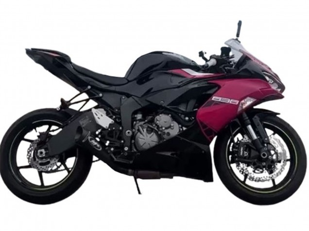 2019-2022 Kawasaki ZX6R Motorcycle Fairings - Glossy Black Pink Ninja UK Manufacturers