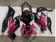 2019-2022 Kawasaki ZX6R Motorcycle Fairings - Glossy Black Pink Ninja UK Manufacturers