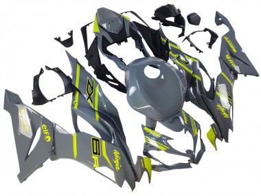 2019-2022 Kawasaki ZX6R Motorcycle Fairings - Nardo Grey Yellow UK Manufacturers