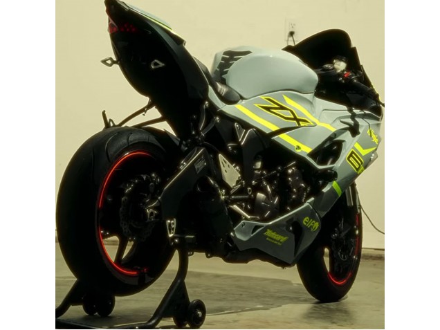2019-2022 Kawasaki ZX6R Motorcycle Fairings - Nardo Grey Yellow UK Manufacturers