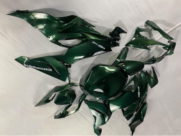 2019-2022 Kawasaki ZX6R Motorcycle Fairings - Dark Green UK Manufacturers