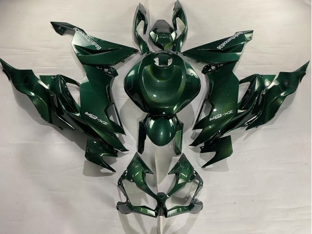 2019-2022 Kawasaki ZX6R Motorcycle Fairings - Dark Green UK Manufacturers
