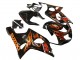 2000-2002 Suzuki GSXR1000 Motorcycle Fairings - Glossy Black Orange Flame UK Manufacturers