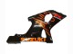 2000-2002 Suzuki GSXR1000 Motorcycle Fairings - Glossy Black Orange Flame UK Manufacturers