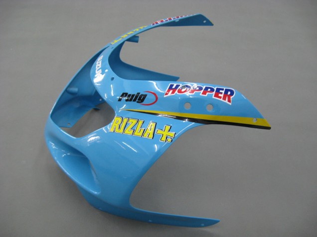 2000-2002 Suzuki GSXR1000 Motorcycle Fairings - Light Blue Yellow Black Motul Rizla UK Manufacturers