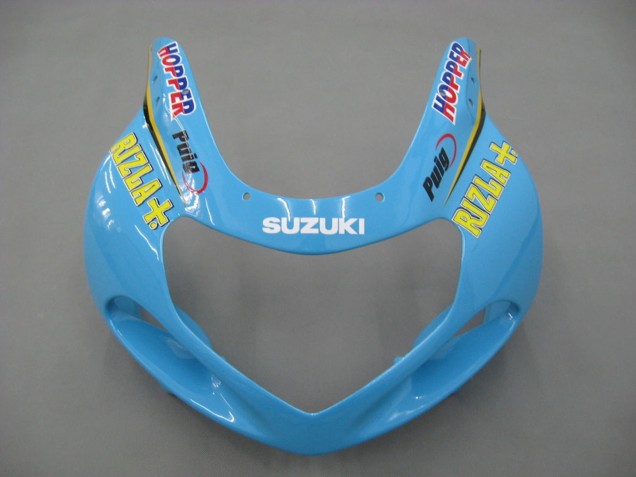 2000-2002 Suzuki GSXR1000 Motorcycle Fairings - Light Blue Yellow Black Motul Rizla UK Manufacturers