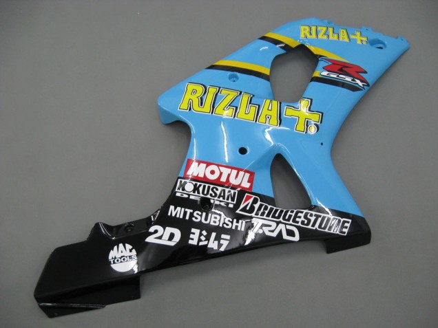 2000-2002 Suzuki GSXR1000 Motorcycle Fairings - Light Blue Yellow Black Motul Rizla UK Manufacturers