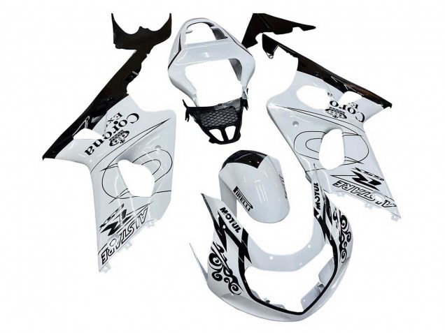 2000-2002 Suzuki GSXR1000 Motorcycle Fairings - White Black Motul Corona UK Manufacturers