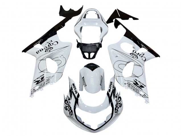 2000-2002 Suzuki GSXR1000 Motorcycle Fairings - White Black Motul Corona UK Manufacturers