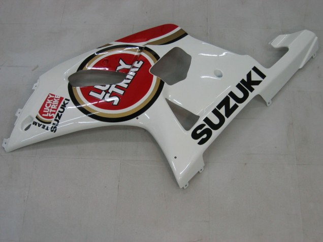 2000-2002 Suzuki GSXR1000 Motorcycle Fairings - White Red Lucky Strike UK Manufacturers
