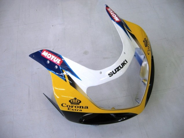 2000-2002 Suzuki GSXR1000 Motorcycle Fairings - Yellow Dark Blue White Motul Corona UK Manufacturers