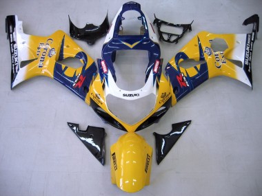 2000-2002 Suzuki GSXR1000 Motorcycle Fairings - Yellow Dark Blue White Motul Corona UK Manufacturers