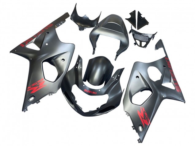 2000-2002 Suzuki GSXR1000 Motorcycle Fairings - Matte Grey Red Decal UK Manufacturers