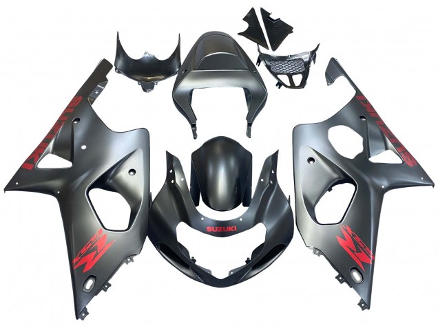 2000-2002 Suzuki GSXR1000 Motorcycle Fairings - Matte Grey Red Decal UK Manufacturers