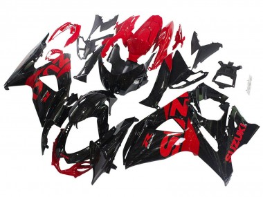 2009-2016 Suzuki GSXR 1000 Motorcycle Fairing Kits - Glossy Black Red UK Manufacturers