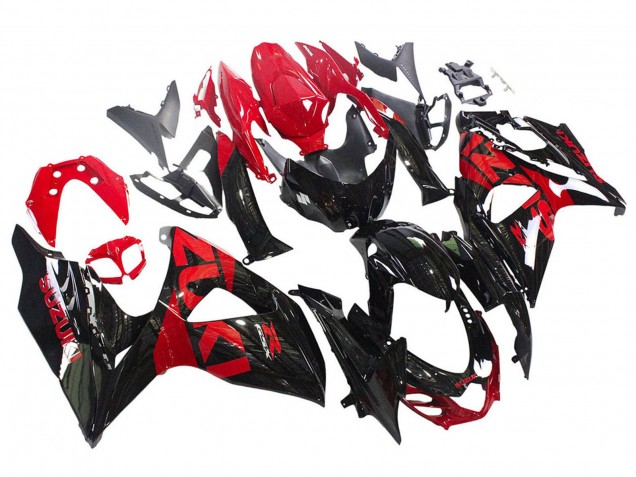 2009-2016 Suzuki GSXR 1000 Motorcycle Fairing Kits - Glossy Black Red UK Manufacturers