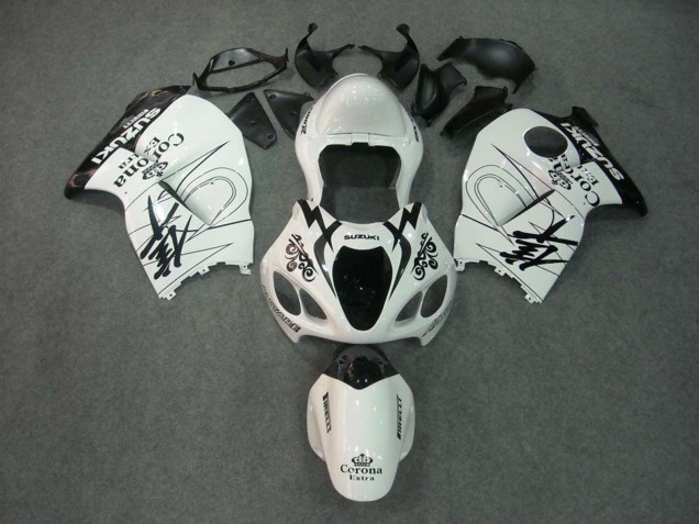 1996-2007 Suzuki GSXR 1300 Hayabusa Motorcycle Fairings - White Black Corona UK Manufacturers