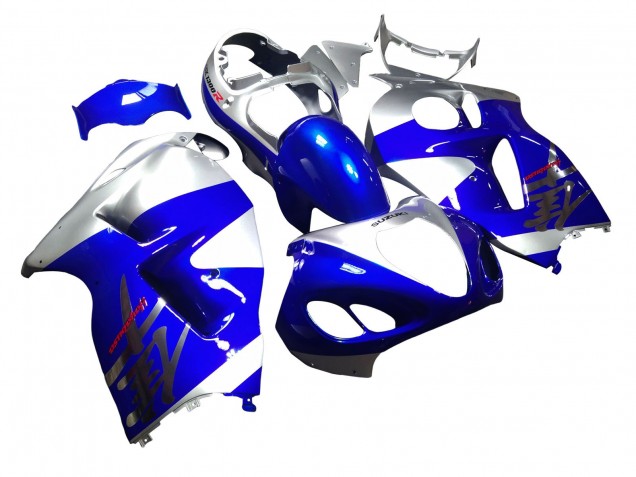 1996-2007 Suzuki GSXR 1300 Hayabusa Motorcycle Fairings - Blue Silver Hayabusa UK Manufacturers