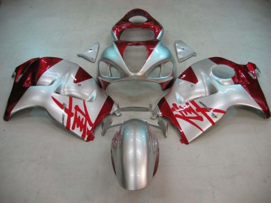 1996-2007 Suzuki GSXR 1300 Hayabusa Motorcycle Fairings - Silver Red Hayabusa UK Manufacturers