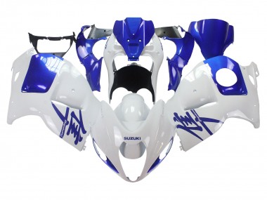 1996-2007 Suzuki GSXR 1300 Hayabusa Motorcycle Fairings - White Blue Hayabusa UK Manufacturers