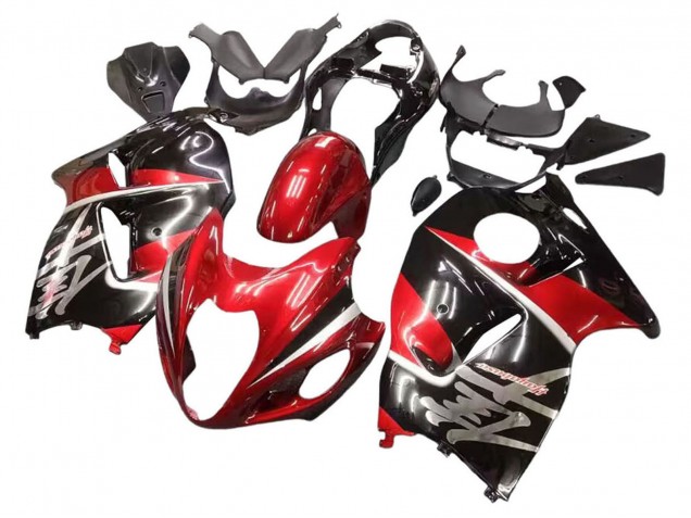 1996-2007 Suzuki GSXR 1300 Hayabusa Motorcycle Fairings - Red Glossy Black Hayabusa UK Manufacturers