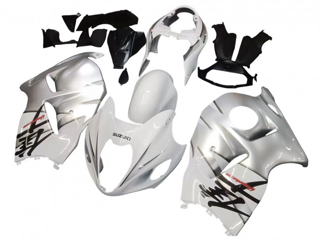 1996-2007 Suzuki GSXR 1300 Hayabusa Motorcycle Fairings - White Silver Hayabusa UK Manufacturers