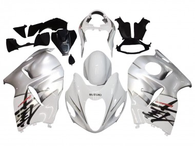 1996-2007 Suzuki GSXR 1300 Hayabusa Motorcycle Fairings - White Silver Hayabusa UK Manufacturers