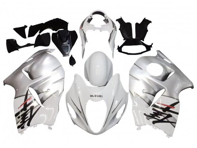 1996-2007 Suzuki GSXR 1300 Hayabusa Motorcycle Fairings - White Silver Hayabusa UK Manufacturers