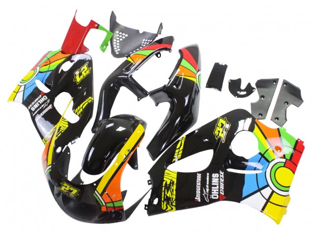 1996-2000 Suzuki GSXR 600 / GSXR 750 Motorcycle Fairings - Black Multicolor 27 UK Manufacturers