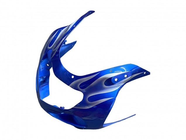2001-2003 Suzuki GSXR 600 / GSXR 750 Motorcycle Fairings - Blue with White Flame UK Manufacturers