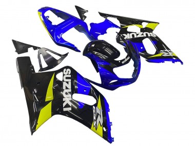 2001-2003 Suzuki GSXR 600 / GSXR 750 Motorcycle Fairings - Blue Yellow Glossy Black UK Manufacturers