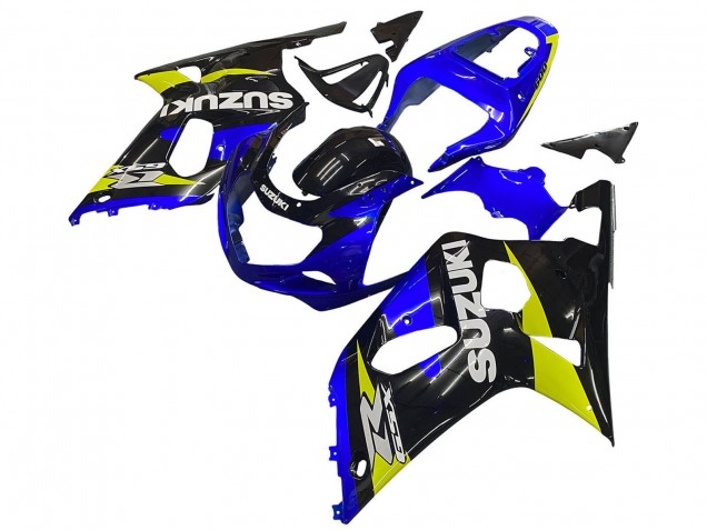 2001-2003 Suzuki GSXR 600 / GSXR 750 Motorcycle Fairings - Blue Yellow Glossy Black UK Manufacturers