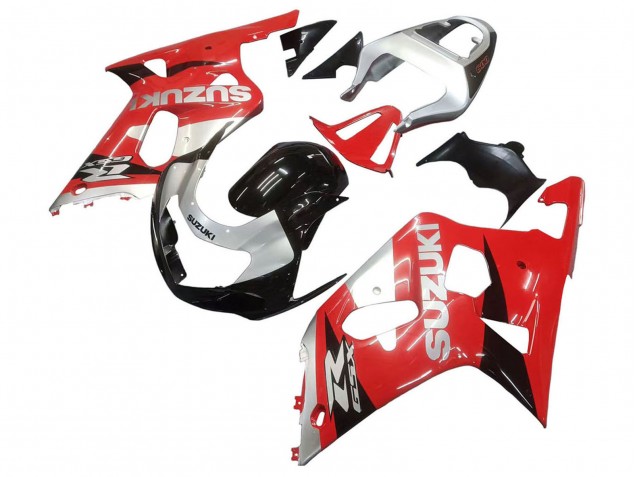 2001-2003 Suzuki GSXR 600 / GSXR 750 Motorcycle Fairing - Red White Glossy Black UK Manufacturers