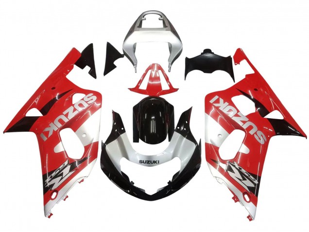 2001-2003 Suzuki GSXR 600 / GSXR 750 Motorcycle Fairing - Red White Glossy Black UK Manufacturers