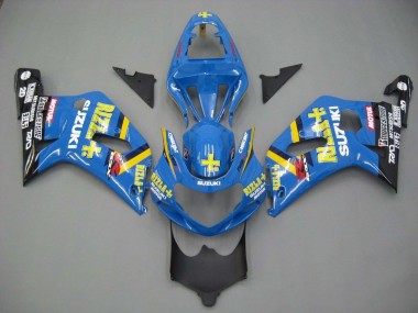2001-2003 Suzuki GSXR 600 / GSXR 750 Motorcycle Fairings - Blue Yellow Black Motul Rizla UK Manufacturers