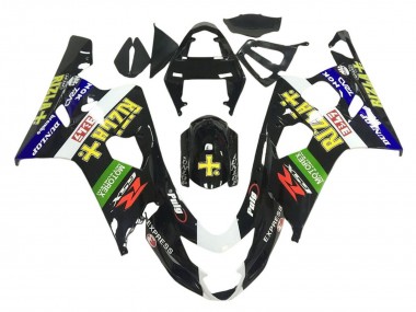 2001-2003 Suzuki GSXR 600 / GSXR 750 Motorcycle Fairings - Glossy Black Green White Yellow Rizla UK Manufacturers