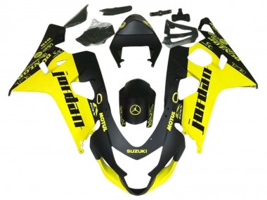 2004-2005 Suzuki GSXR 600 / GSXR 750 Motorcycle Fairings - Black Yellow Jordan UK Manufacturers