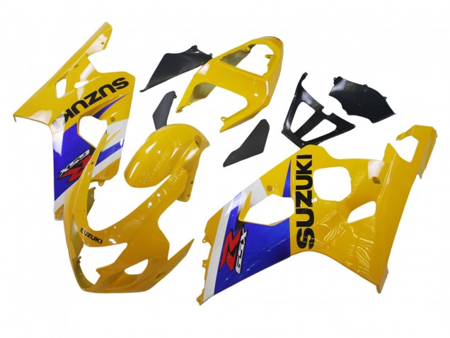 2004-2005 Suzuki GSXR 600 / GSXR 750 Motorcycle Fairing - Yellow White Blue Black UK Manufacturers