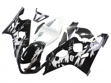 2004-2005 Suzuki GSXR 600 / GSXR 750 Motorcycle Fairing - White Black UK Manufacturers