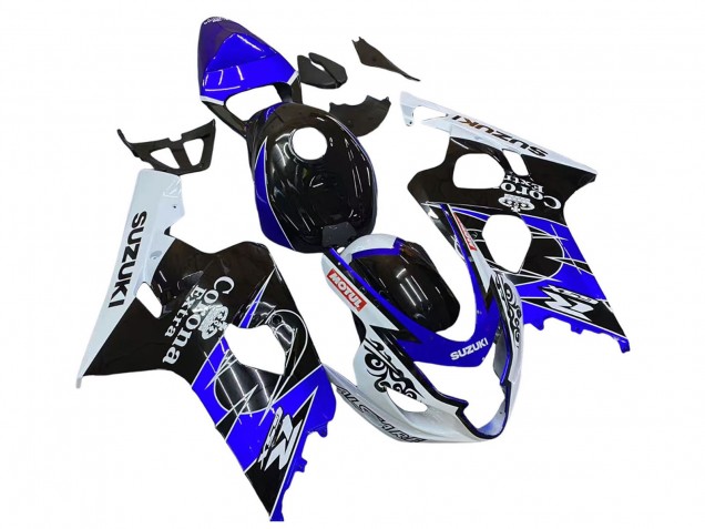 2004-2005 Suzuki GSXR 600 / GSXR 750 Motorcycle Fairing - White Blue Black Corona Motul UK Manufacturers