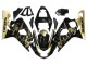 2004-2005 Suzuki GSXR 600 / GSXR 750 Motorcycle Fairings - Glossy Black Gold Corona UK Manufacturers