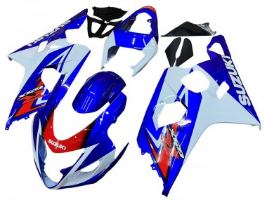 2004-2005 Suzuki GSXR 600 / GSXR 750 Motorcycle Fairing - White Blue Red UK Manufacturers
