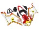 2004-2005 Suzuki GSXR 600 / GSXR 750 Motorcycle Fairings - White Red Yellow Michelin Texaon Heron 7 UK Manufacturers