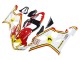 2004-2005 Suzuki GSXR 600 / GSXR 750 Motorcycle Fairings - White Red Yellow Michelin Texaon Heron 7 UK Manufacturers