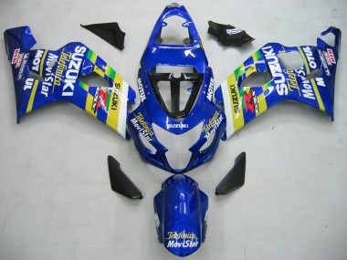 2004-2005 Suzuki GSXR 600 / GSXR 750 Motorcycle Fairings - Blue White Yellow Green Telefonica Motul MoviStar UK Manufacturers