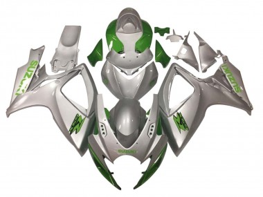 2006-2007 Suzuki GSXR 600 / GSXR 750 Motorcycle Fairings - Silver Green UK Manufacturers
