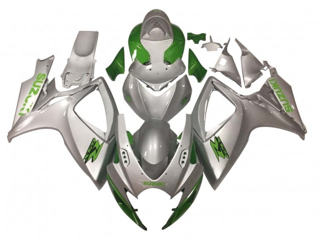 2006-2007 Suzuki GSXR 600 / GSXR 750 Motorcycle Fairings - Silver Green UK Manufacturers