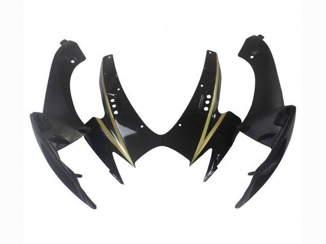 2006-2007 Suzuki GSXR 600 / GSXR 750 Motorcycle Fairings - Glossy Black Gold Stripe UK Manufacturers