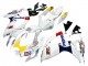 2006-2007 Suzuki GSXR 600 / GSXR 750 Motorcycle Fairings - White Red Yellow Motul UK Manufacturers
